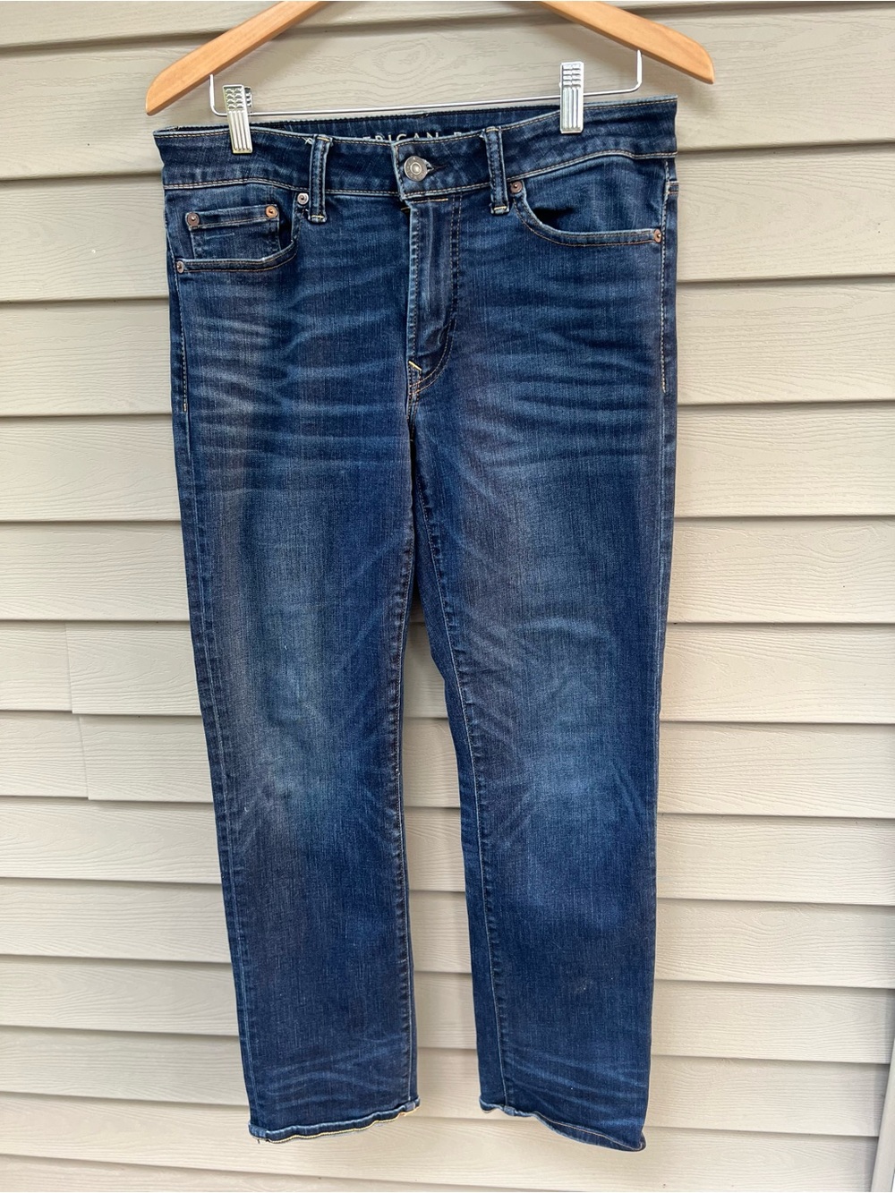 American Eagle Men's Dark Blue Original Straight Jeans 30 x 32